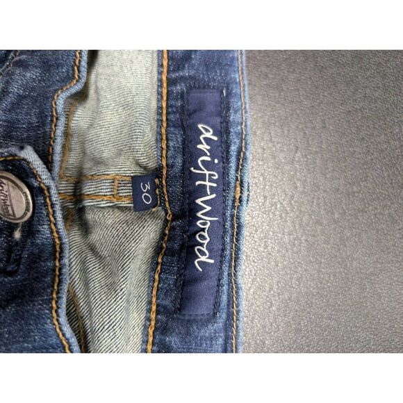 Driftwood Distressed Eva Raw Hem Denim Jeans Women's 30 - Picture 5 of 9